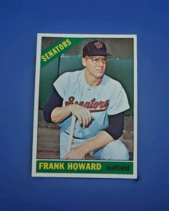 1966 Topps Baseball Card Washington Senators Frank Howard Vtg #515 No Creases Ex - Picture 1 of 2