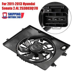 Radiator Cooling Fan Assembly Fits 2011-2013 Hyundai Sonata Kia Optima KI3115136 - Picture 1 of 14