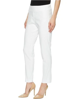 Krazy Larry Pull On White Denim Pants Size 14 Stretch Ankle - Image 1 of 4