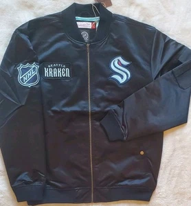Seattle Kraken Mitchell & Ness NHL Team Leader Satin Bomberjacke Gr. XL 🔥 - Bild 1 von 16