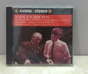 Brahms & Macdowell Piano Concerto 2 Van Cliburn , Reiner , Hendl Symphony CD RCA - Foto 1 di 3