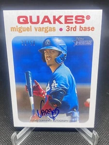 2020 Topps Heritage Miguel Vargas Auto RC /50 Dodgers Autograph Minors White - Picture 1 of 2