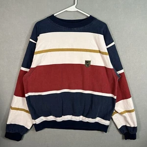 Vintage 90s Structure Activewear Striped Colorblock Sweatshirt Adult XL Mens - Picture 1 of 8
