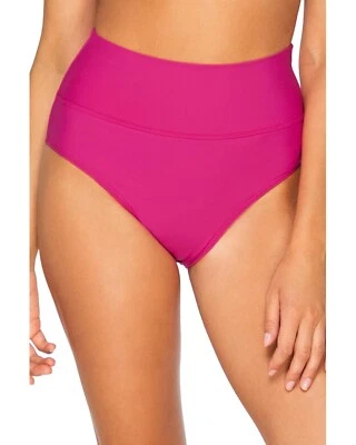 Pantalones de bikini Sunsets Hannah rosa cintura alta plegables L87340 para mujer talla XL Foto 1 de 4