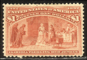 U.S. #241 Mint BEAUTY - 1893 $1.00 Columbian ($1,000)