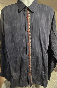 Tallia est.1893 Collection Men's Blue Striped Shirt 2XL 18 1\2 - Picture 1 of 4