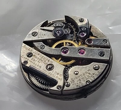 Antique Rare Jules Jurgensen High Grade Watch Movement 21mm Rare - Imagem 1 de 4