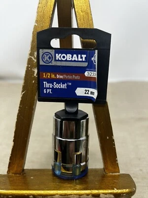 Kobalt 1/2" Drive 6 Point Thru-Socket 22 MM #323363 - Image 1 of 3