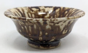 Seltene antike Bennington Keramik Yellowware Rockingham Mini Waschschüssel Becken OC23 - Bild 1 von 6