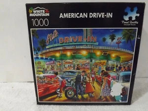 White Mountain großes Puzzle 1000 Teile American Drive-In 24" x 30"  - Bild 1 von 6