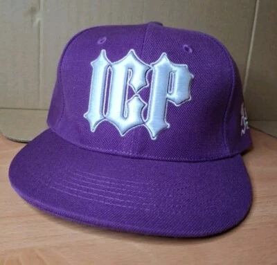Insane Clown Posse Flatbill Grande -XL Ajustado Púrpura/Blanco Sombrero ¡Nuevo! Foto 1 de 4