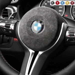 Alcantara For BMW M Sport F22 F23 F20 F21 F30 F32 F15 Steering Wheel Trim Cover - Picture 1 of 16
