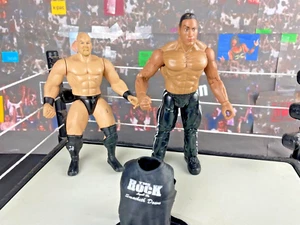 (Lot of 2) Stone Cold Steve Austin & The Rock WWE Jakks Wrestling Action Figures - Picture 1 of 7