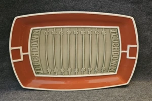 New! Pfaltzgraff 2011 Touchdown Football Party Serving Platter, 13.75" x 8.75" - Picture 1 of 5