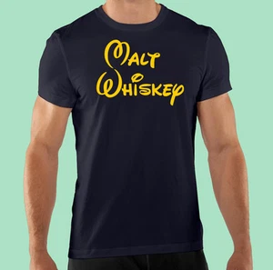 Black T Shirt, Funny, Bar Promo, Club Staff, Malt Whiskey, 100% Cotton, Unisex - Picture 1 of 2