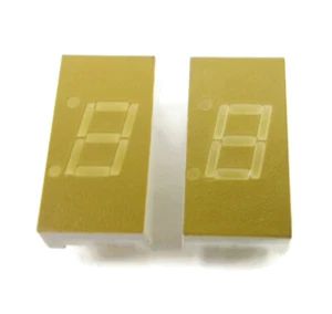 (2-pcs) 0.3" YELLOW 7 Segment + Decimal Point Common Anode Numeric LED Displays - Picture 1 of 3