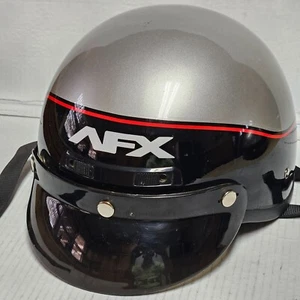 AFX FX-7 Motorcycle Helmet Size S 7- 7 1/8 DOT Half Grey Removable Face Shield - Bild 1 von 12