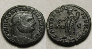 Rare genuine Ancient Roman coin Constantius I Chlorus Genius patera Alexandria - Picture 1 of 4