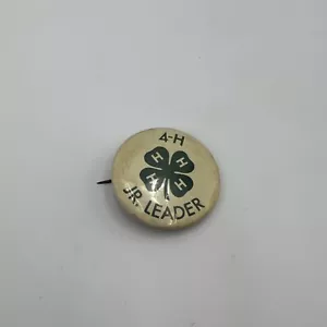Vintage 4h Club jr Leader Button Vintage Pin - Picture 1 of 4