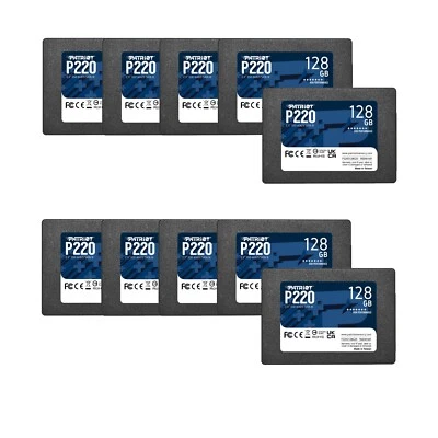 Patriot P220 128GB 2.5" SATA3 6GB/s 550MB/s Internal SSD Laptop/PC/MAC 10-PACK - Image 1 of 4