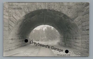 RPPC Michigan Central Railroad Tunnel NILES MI CR Childs Real Photo Postcard - Picture 1 of 2