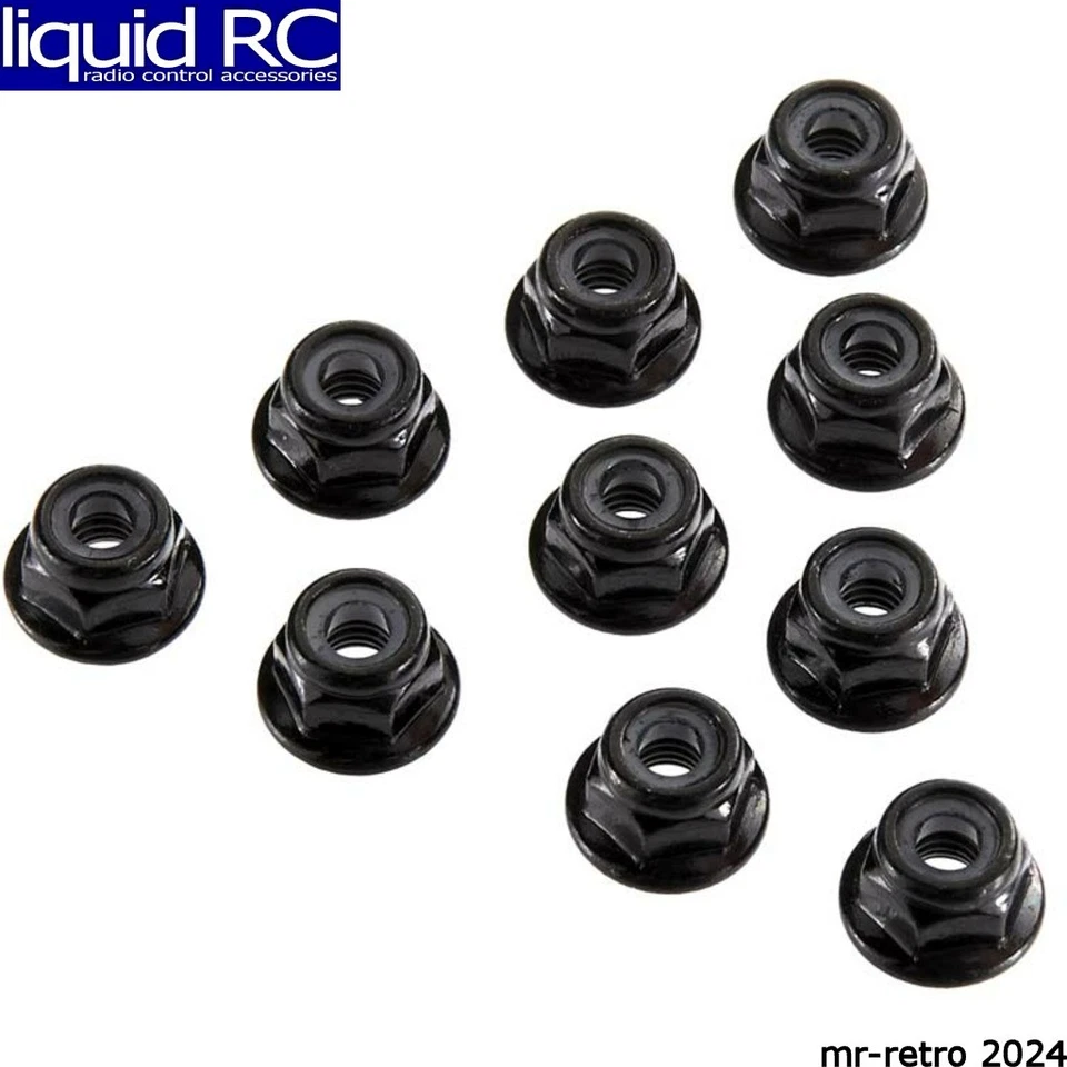 Axial Racing C3150 AX31250 Serrated Nylon Lock Nut Black 4mm 10 - Image 1 of 1