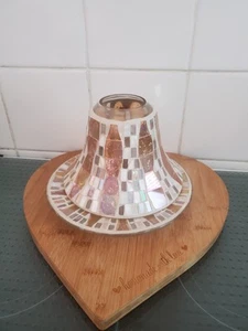 Yankee Candle Gold Wave Mosaic Large Shade & Tray - Picture 1 of 6