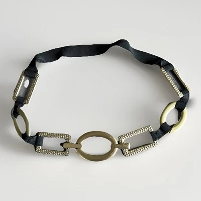 Chico's Womens Black Gold Elastic Wrap Belt One Size - Image 1 of 4