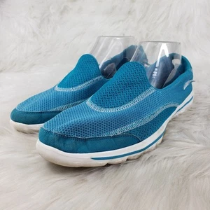 Skechers Go Walk 2 13591 Damen-Slipper blau bequem Freizeitschuhe Größe US 10 - Bild 1 von 7