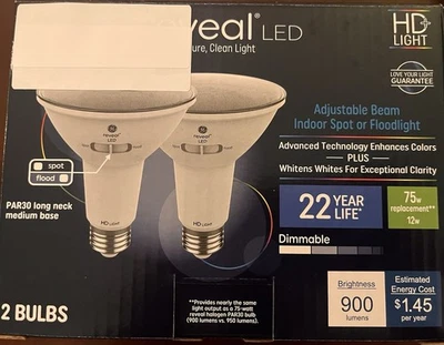 GE Reveal LED 75 W Equivalent Dimmable, Color-Enhancing HD PAR30 Short Neck - Image 1 of 4