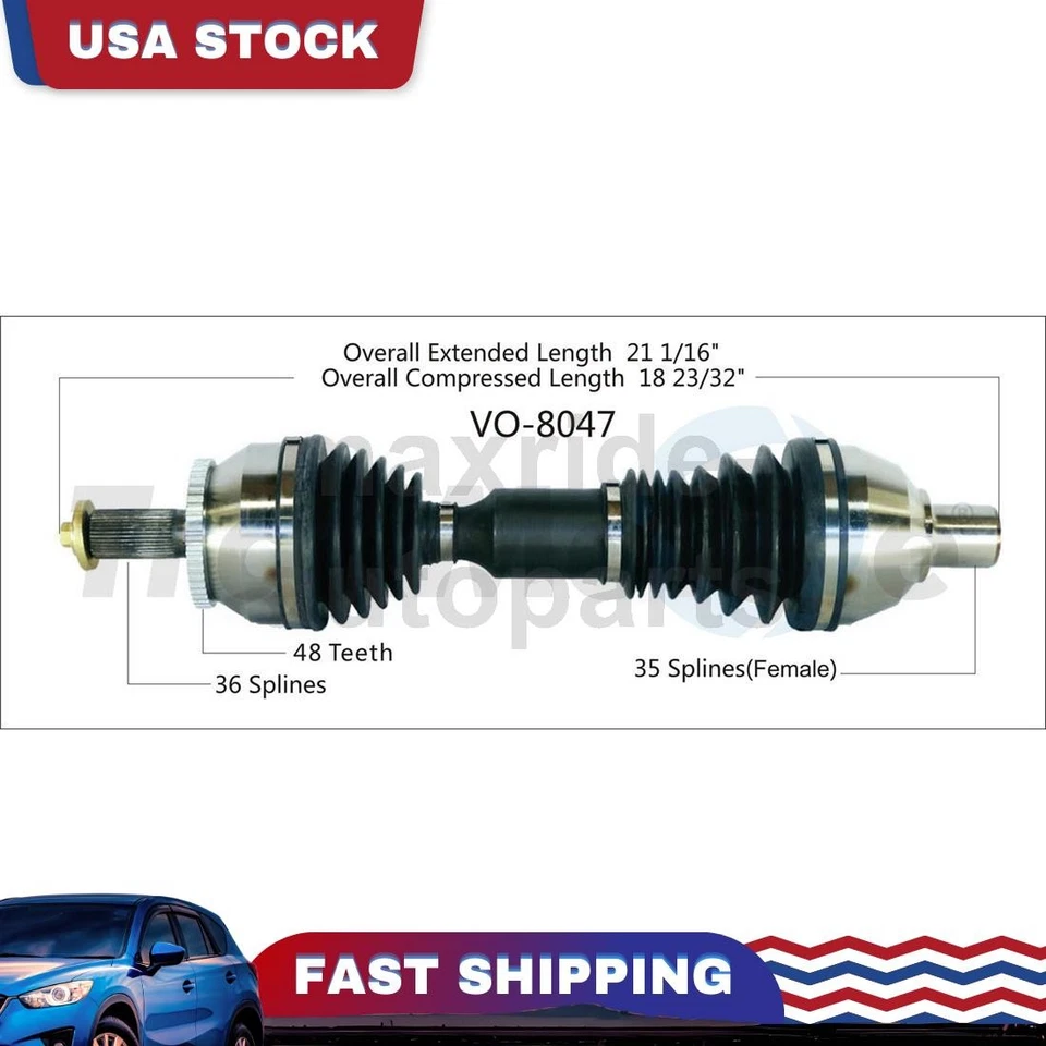 Junta de eje CV del lado del conductor delantero izquierdo compatible con Volvo XC90 2003 2004 2005 2006 Foto 1 de 1