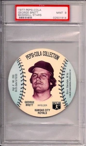 ๐1977 PEPSI-COLA BASEBALL STARS HOF 3rd BASEMAN GEORGE BRETT PSA 9 ๐SCARCE๐ - Picture 1 of 4