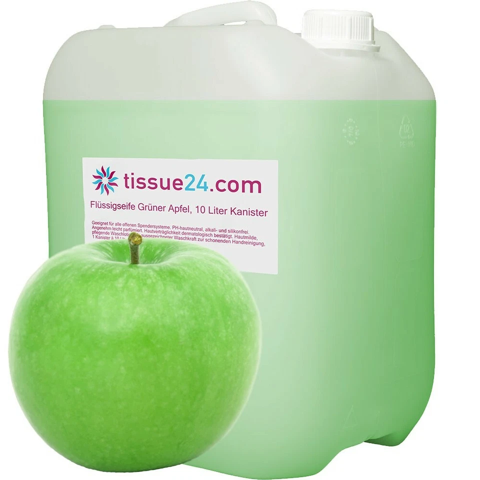 Flüssigseife Grüner Apfel, 10 Liter Kanister, ph-neutral, Handseife für Spender - Bild 1 von 1