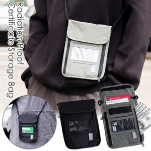 RFID Blocking Travel Anti Radiation Wallet Neck Shoulder Phone Bag Case Pouch - Picture 1 of 17