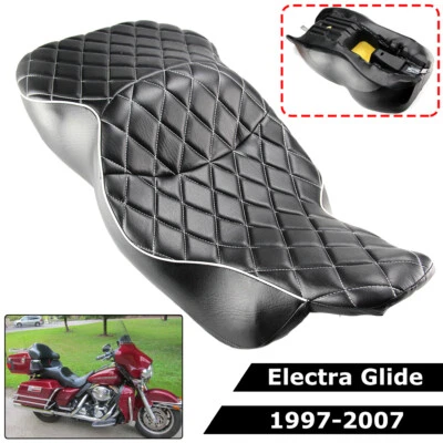 Rider Driver Passenger Seat Low-Pro For Harley Electra Glide Ultra Classic 97-07 - Image 1 of 4