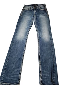 Silver Jeans Damen Größe 25 Suki Capri Stretch Low Rise Dunkelblau Denim - Bild 1 von 5