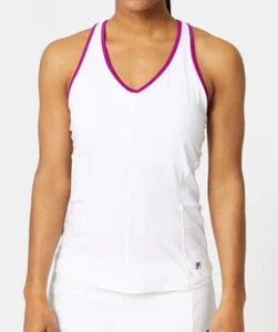 Fila Women's Baseline Racerback Tank Top Women White Tennis Run Sz XL $70 - Picture 1 of 7