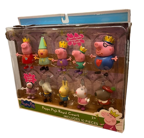 Peppa Pig's Royal Court 10 Figures Princess Peppa Mommy Daddy George Friends Cover