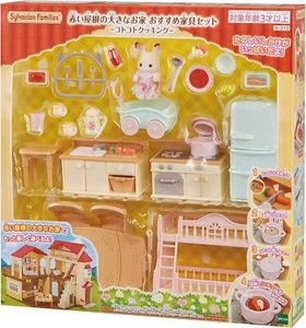 Calico Critters Sylvanian Families Casa con Techo Rojo Muebles Juego de Cocina - Imagen 1 de 3