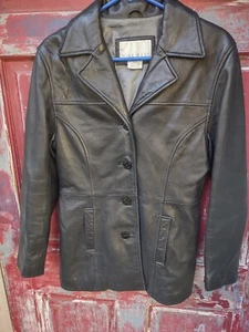 Nine West Leather Jacket M Soft - Picture 1 of 5
