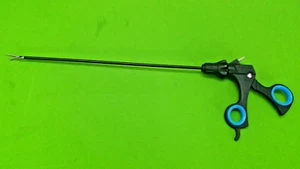 SS gebogene Schere 5 mm x 330 mm Pinzette laparoskopische Endoskopie chirurgisches Instrument - Bild 1 von 15