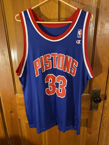Grant Hill Authentic Champion Brand Detroit Pistons Jersey Made USA Cover