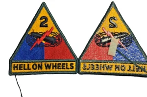 PARCHE #1 EJÉRCITO DE ESTADOS UNIDOS SEGUNDA 2ª División Blindada Hell on Wheels. NUEVO STOCK ANTIGUO - Imagen 1 de 1