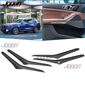 Door Armrest Side Strips Trim For BMW X5 G05  X7 G07 M60i 2019-2025 Real Carbon - Picture 1 of 11