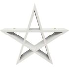 Pentagram Wall Art Display Shelf Hanging Wooden Gothic Room Dcor With Two Hook