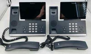LOT OF 2 YEALINK SIP-T56A SMART BUSINESS IP PHONES w/ HANDSETS - Picture 1 of 4