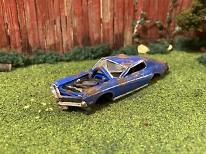 1969 Mercury Cougar Wrecked & Rusty Weathered Custom 1/64 Diecast Junkyard Car
