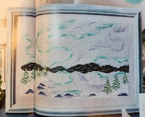 Northern Lights Cross stitch PATTERNS ONLY, Carefully removed from a magazine - Picture 1 of 1
