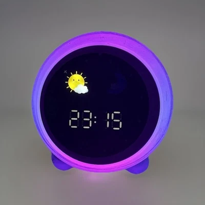 Kids Digital Alarm Clock, Cute Design with Soothing Sounds, Wake Up Light, - Image 1 of 4