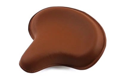 Corbin Gentry Brown Leather Deluxe Solo Seat without Skirt fits Harley Davidson - Image 1 of 2